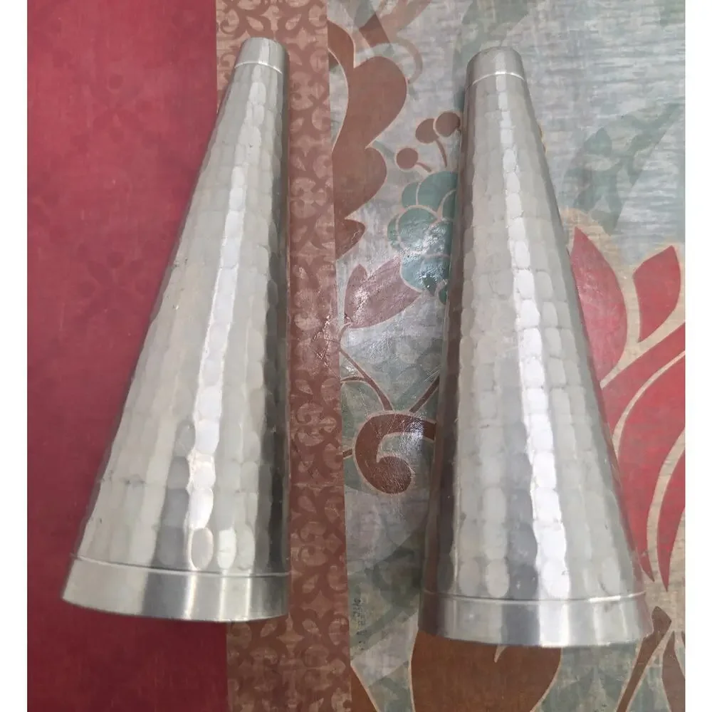 Vintage Royal Selanger Hammered Pewter Salt & Pepper Shakers EUC